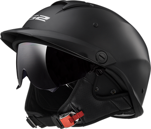 LS2 Rebellion Half Shell Bundle with Matte Black helmet