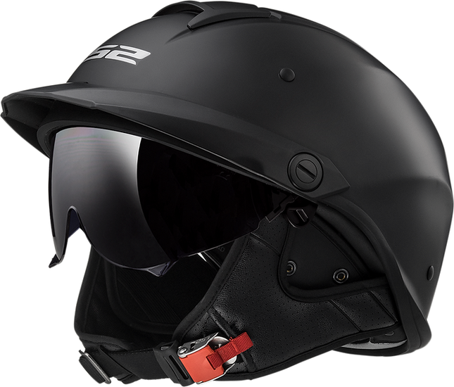 LS2 Rebellion Half Shell Bundle with Matte Black helmet