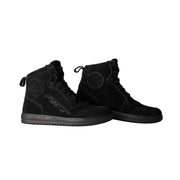RST Women's HiTop Suede CE Sneaker in Black, pair shown in front three-quarter view