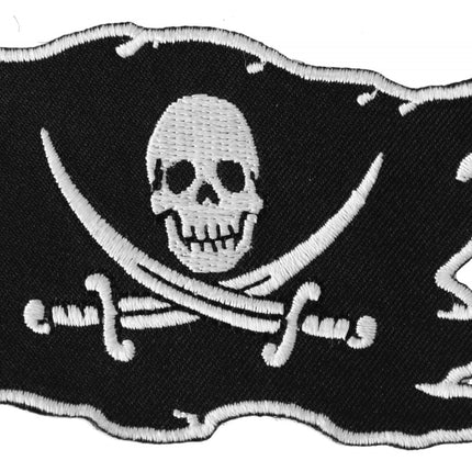 Pirate Skull Novelty Black Flag Patch