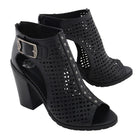 Mesh Open Toe Platform Heeled Sandles: Milwaukee Leather MBL9453 Women's Black Mesh Open-Toe Platform Fashion Casual Heeled S