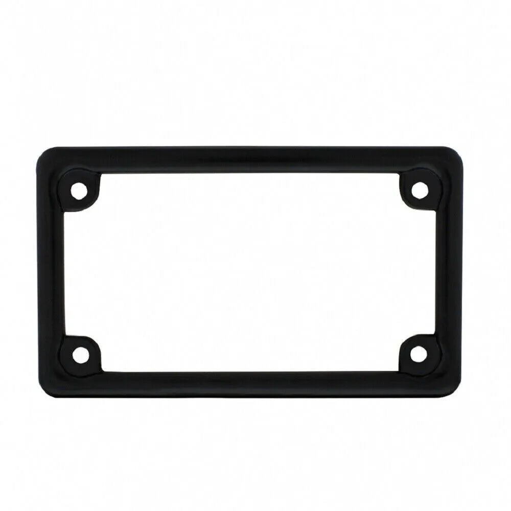 Motorcycle License Plate Frame Black: Black zinc die-cast motorcycle license frame- Long lasting satin black finish- Fits all