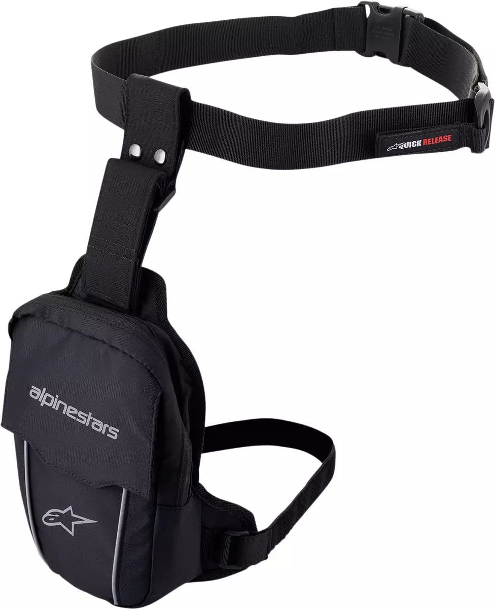 Alpinestars Thigh Bag: Features

Easy access to keys, ID, credit cards, a cell phone, and other small essentials on and off t