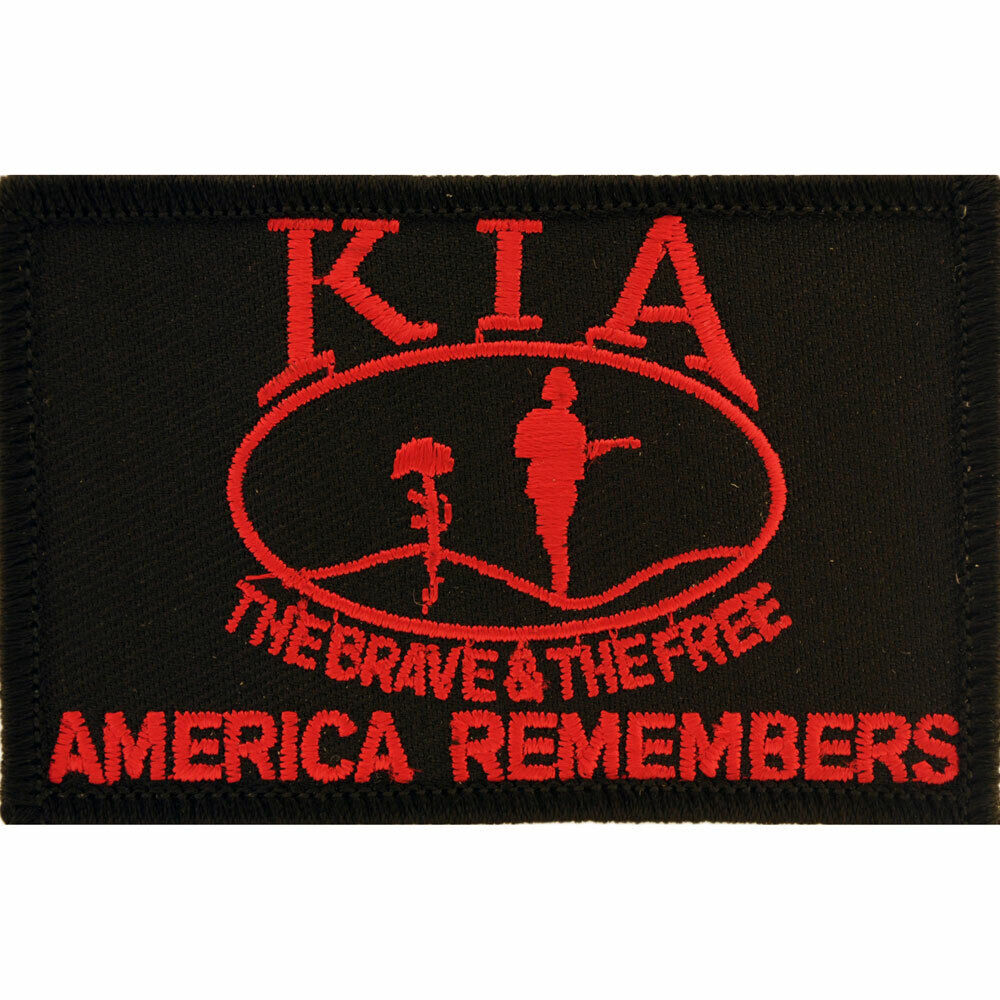 KIA Honor Flag Black Patch: KIA Honor Flag Black