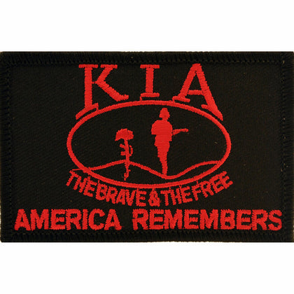 KIA Honor Flag Black Patch: KIA Honor Flag Black