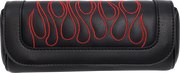Saddlemen Highwayman Tattoo Tool Pouch with red embroidered flames