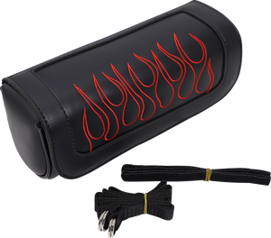 Saddlemen Highwayman Tattoo red flame front-fork tool bag