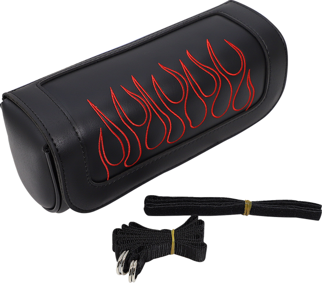 Saddlemen Highwayman Tattoo red flame front-fork tool bag