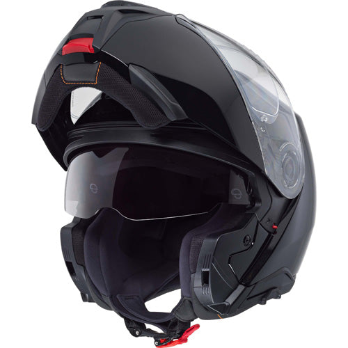 Schuberth CONCEPT Gloss Black modular helmet with chin bar open