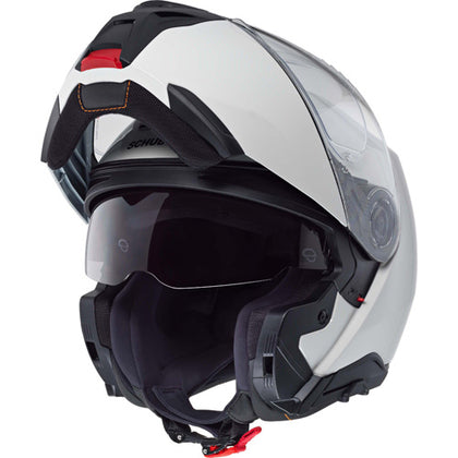 Schuberth CONCEPT White modular helmet with chin bar open