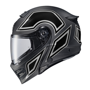Scorpion Covert FX Mod Carbon Coast-2-Coast Phantom helmet, left profile with clear shield