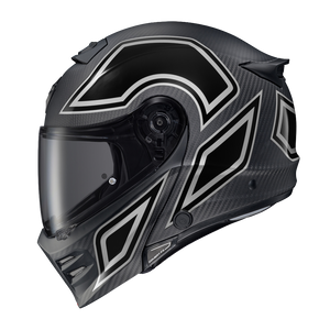 Scorpion Covert FX Mod Carbon Coast-2-Coast Phantom helmet, left profile with dark smoke shield