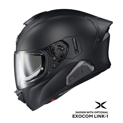 Scorpion EXO-T530 Solid Matte Black helmet, with optional EXOCOM communication system