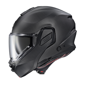 Scorpion EXO-TECH II Carbon Matte Black modular helmet, left profile