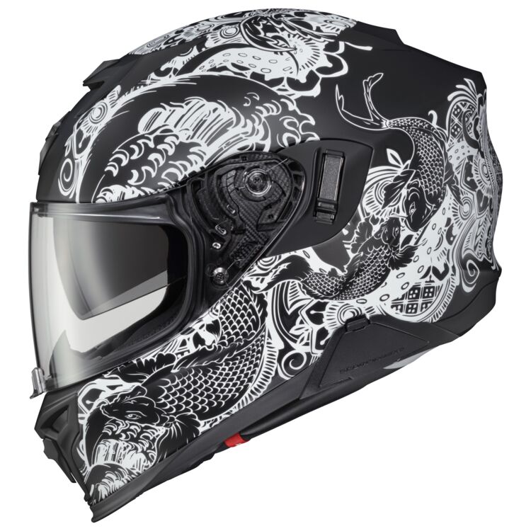 Scorpion EXO-T520 Nama-Sushi Full Face Helmet: Features:

Advanced Polycarbonate shell
Dual Density EPS
Aero-Tuned ventilatio