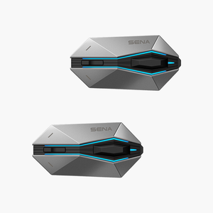 Sena 60X Dual Pack with two silver motorcycle communication units