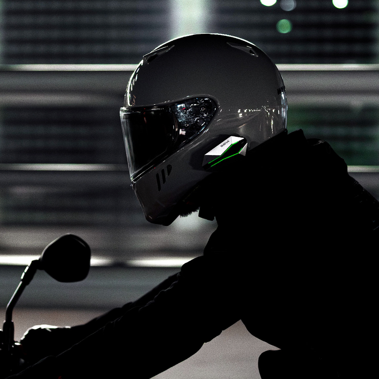 Sena 60X communication system installed on a full face motorcycle helmet