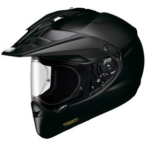 SHOEI Hornet X2 Adventure Helmet in Gloss Black, official front three-quarter studio view