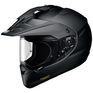 SHOEI Hornet X2 Adventure Helmet in Matte Black, official front three-quarter studio view