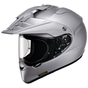 SHOEI Hornet X2 Adventure Helmet in Silver, official front three-quarter studio view