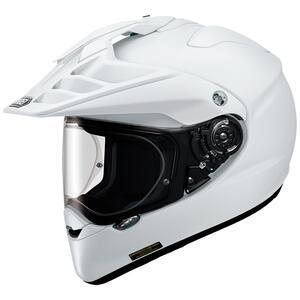 SHOEI Hornet X2 Adventure Helmet in White, official front three-quarter studio view