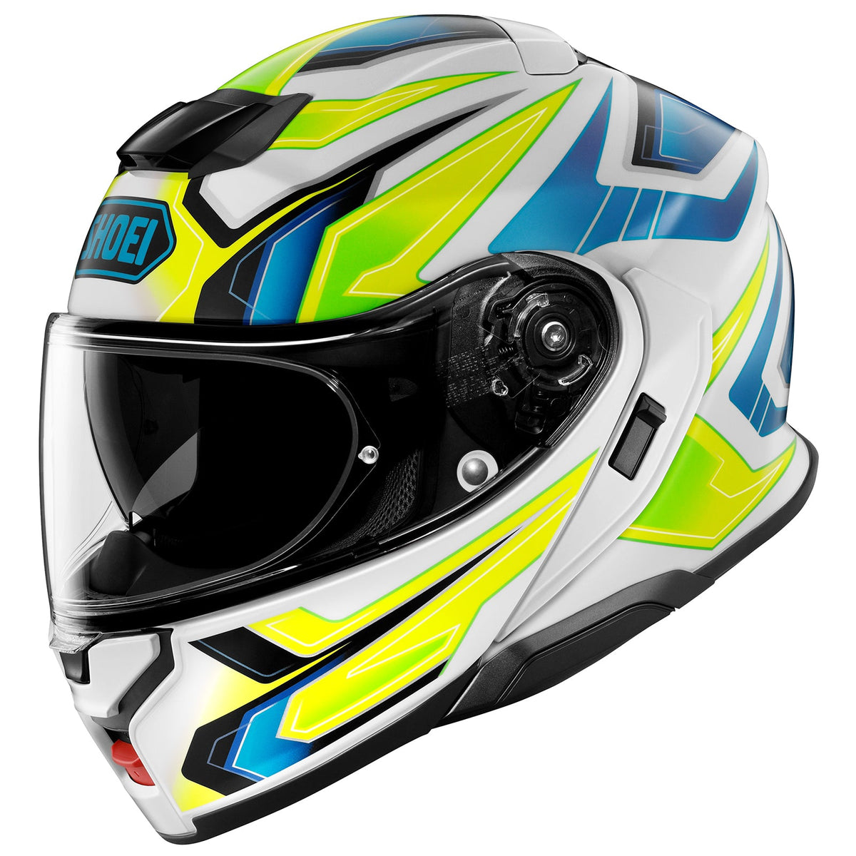 SHOEI Neotec 3 Anthem TC-3 yellow and blue, front view