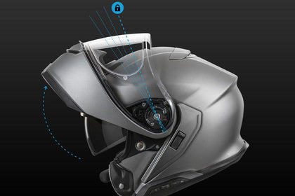 Shoei Neotec 3 modular helmet chin bar opening system