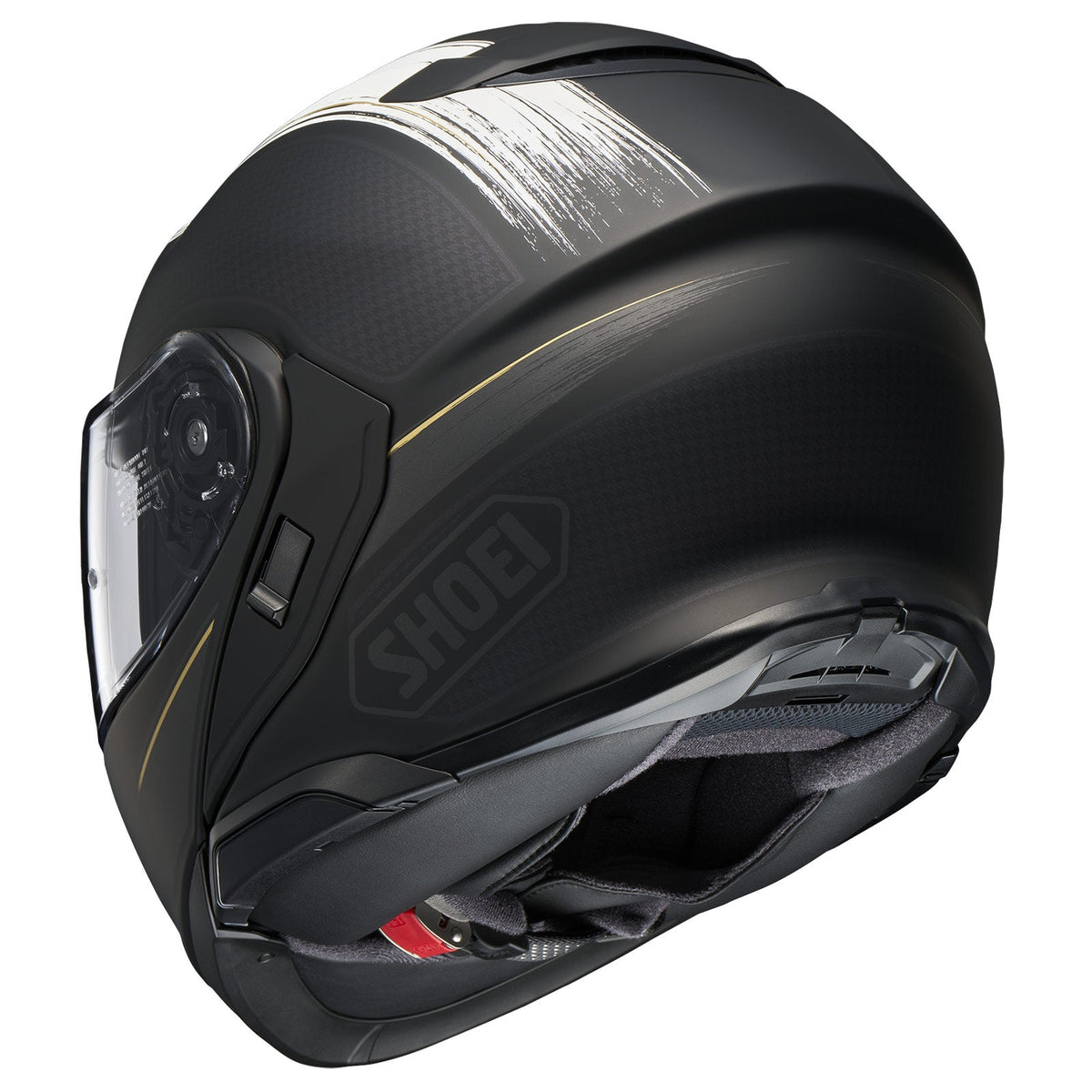 SHOEI Neotec 3 Satori TC-5 matte black and white, rear view