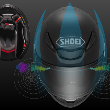 Shoei RF-1400 Solid helmet - wind-noise reduction and cheek pad design
