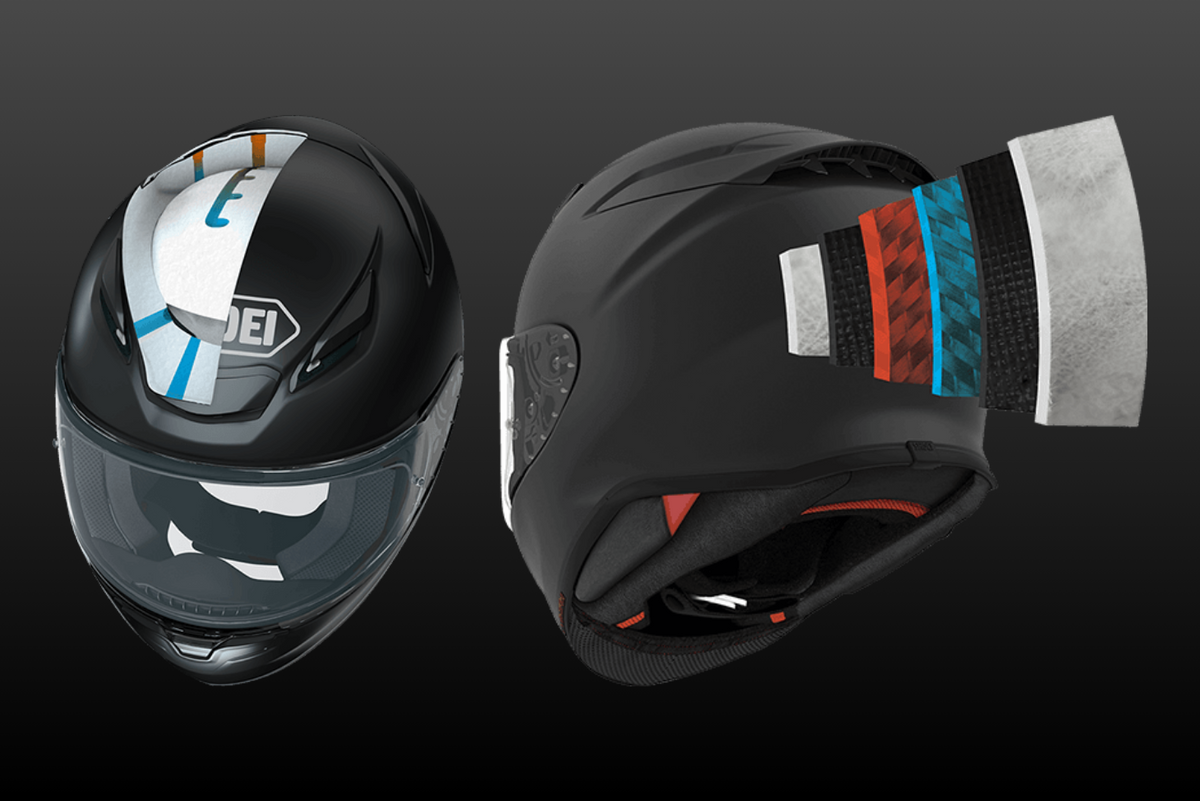 Shoei RF-1400 Solid helmet - AIM+ shell and EPS liner construction