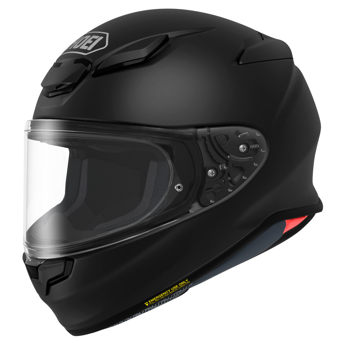 Shoei RF-1400 Solid Matte Black front three-quarter view