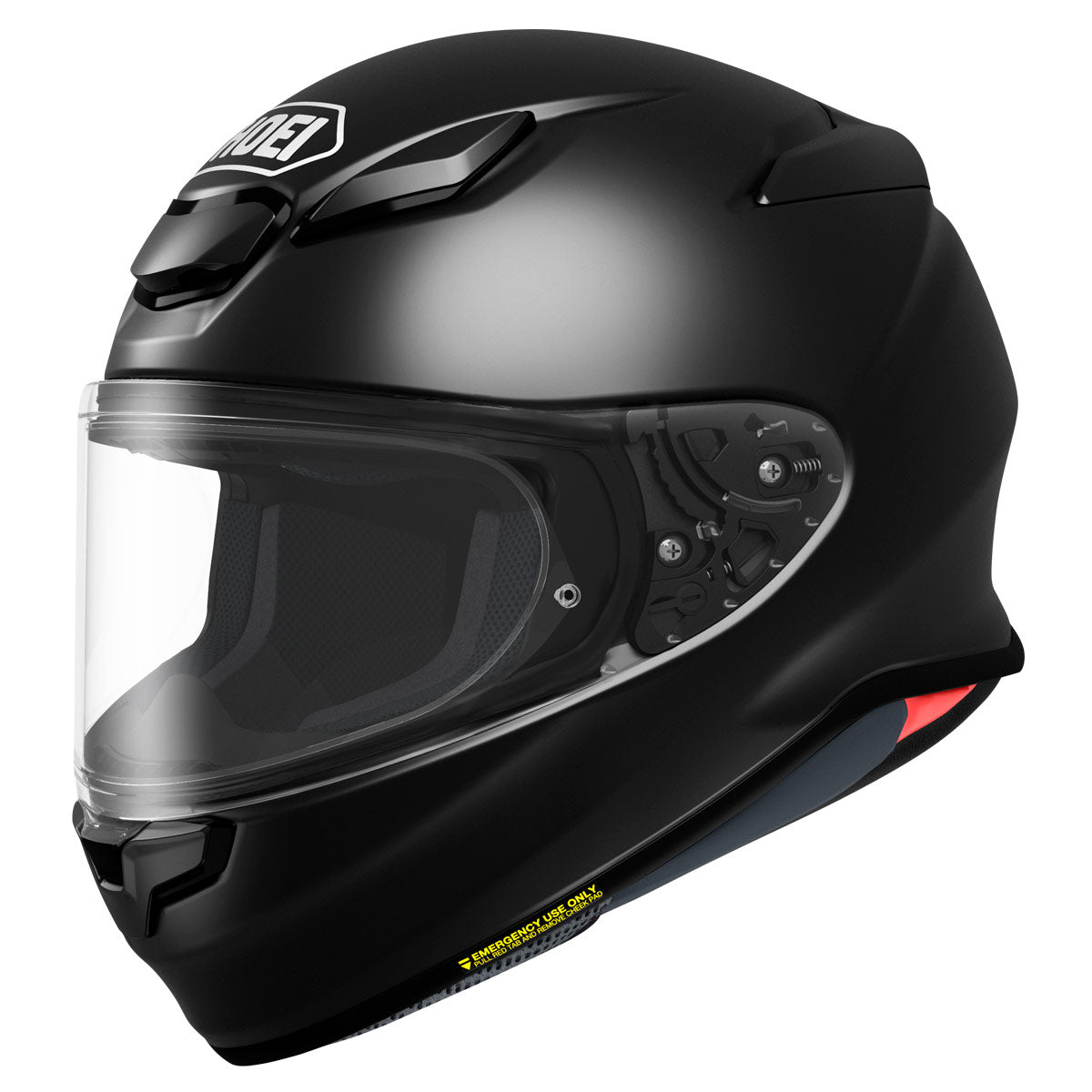 Shoei RF-1400 Solid Gloss Black front three-quarter view