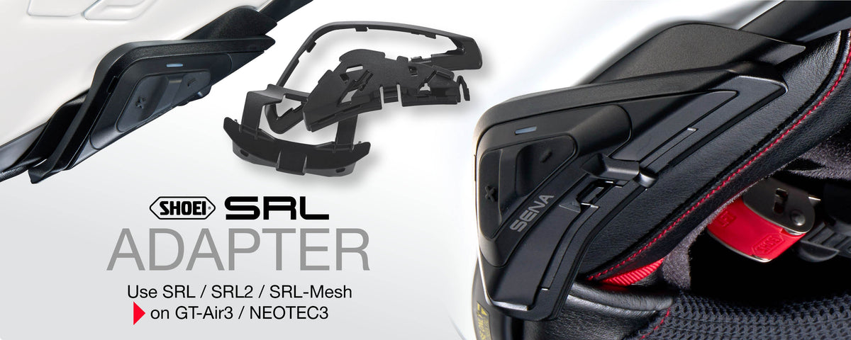 SHOEI SRL 3 Adapter Kit fitting reference for SRL, SRL2, and SRL Mesh communication systems