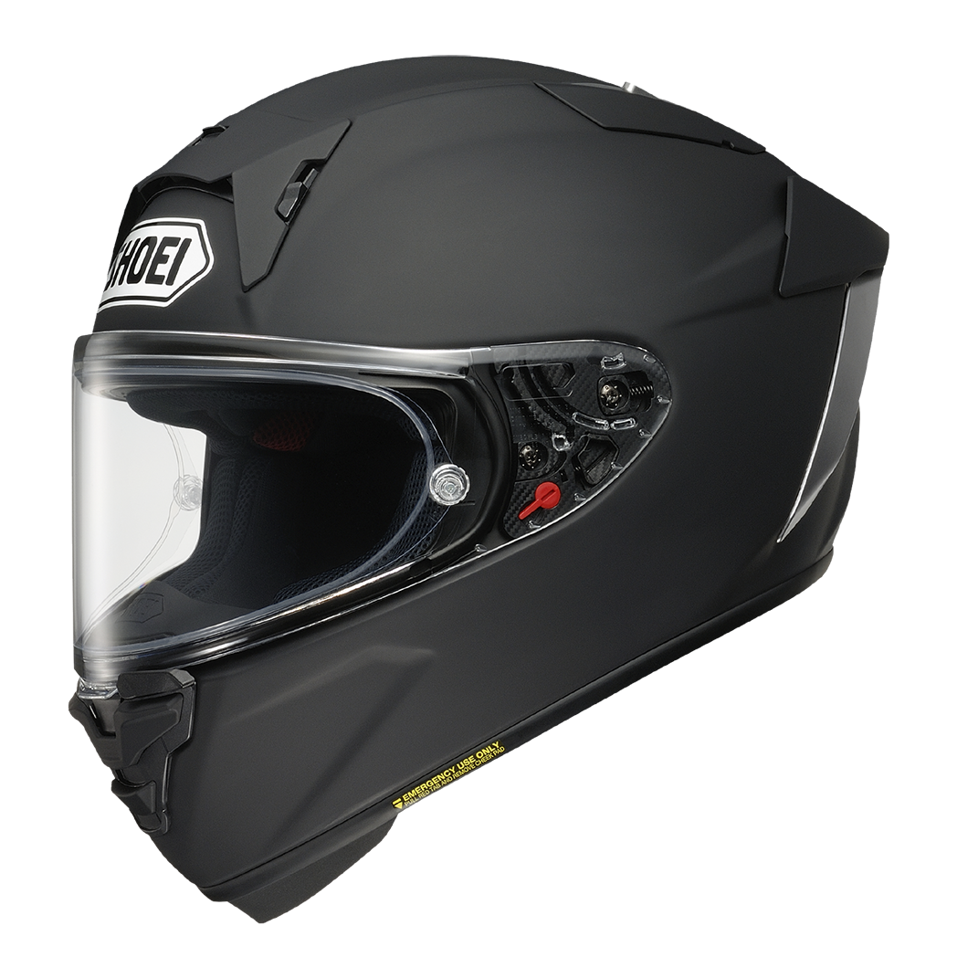 Shoei X Fifteen aerodynamic racing helmet design features