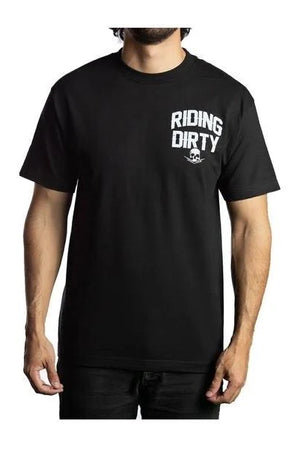 Men's Riding Dirty T-Shirt: Riding Dirty Men's T-Shirt Hand drawn kustom art work 100% Cotton Pre-Shrunk Tees Color Black