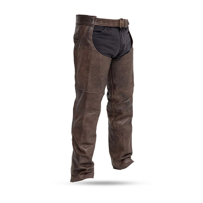 Stampede Chaps: Stampede - Unisex Motorcycle Leather Chaps
The Stampede are a unisex fit traditional style chaps available in