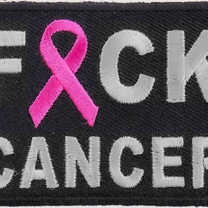 F Cancer Pink Ribbon Patch