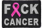 F Cancer Pink Ribbon Patch