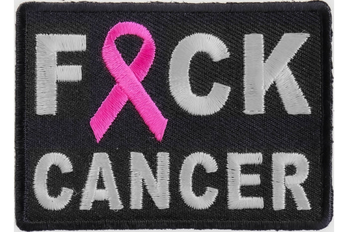 F Cancer Pink Ribbon Patch embroidered product photo