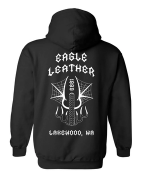 Eagle Leather Red Batwing Hoodie: An Eagle Leather Exclusive design on our premium 350gsm thick hoodie pullover