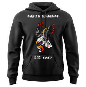 Eagle Leather Flash Eagle Sweatshirt: Our best selling shirt deisgn now available in a 350gsm thick Eagle Leather Hoodie