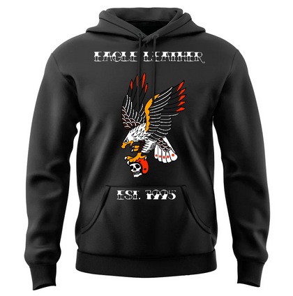Eagle Leather Flash Eagle Sweatshirt: Our best selling shirt deisgn now available in a 350gsm thick Eagle Leather Hoodie