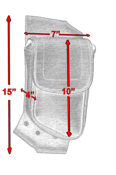 Crash Bar Bag Left 5827L: Synthetic leather
