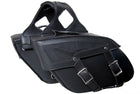PVC 313 Saddlebags No Studs: 2 Strap PVC Zip-off Bag