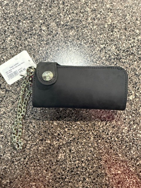 USA-Made 7x4" Side Snap Wallet with Chain