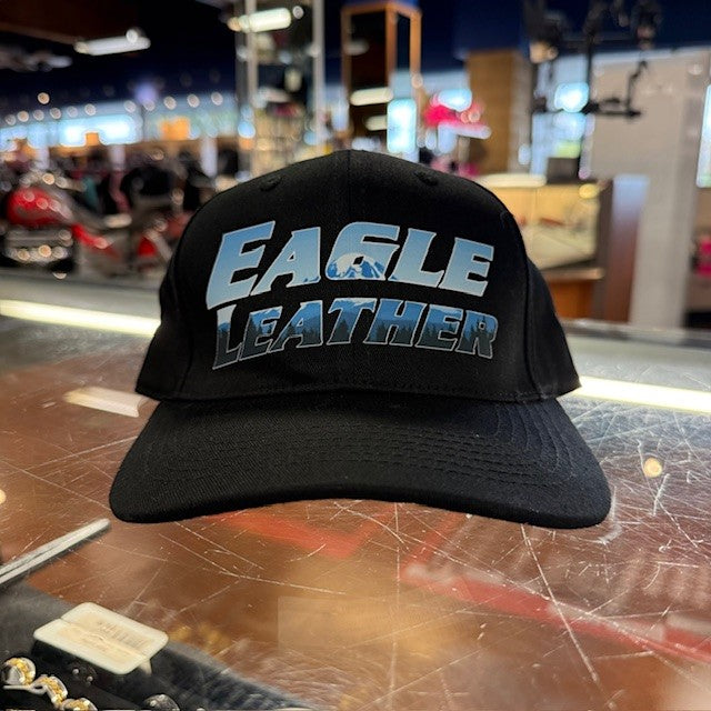 Curved Bill Strapped Hat Black - Rainier Eagle Leather