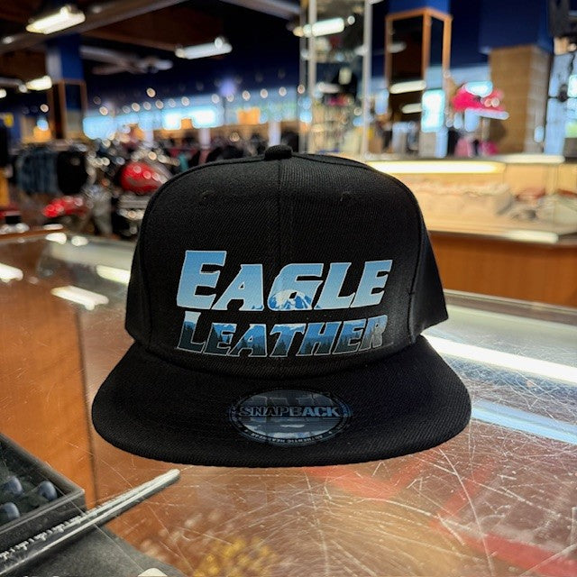 Flat Bill Snapback Black - Rainier Eagle Leather