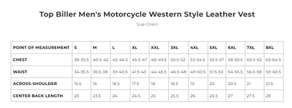 Men's  Top Biller Vest: Top Biller Men's Motorcycle Western Style Leather Vest by Eagle Leather
PRODUCT OVERVIEW:
The "Top Bi