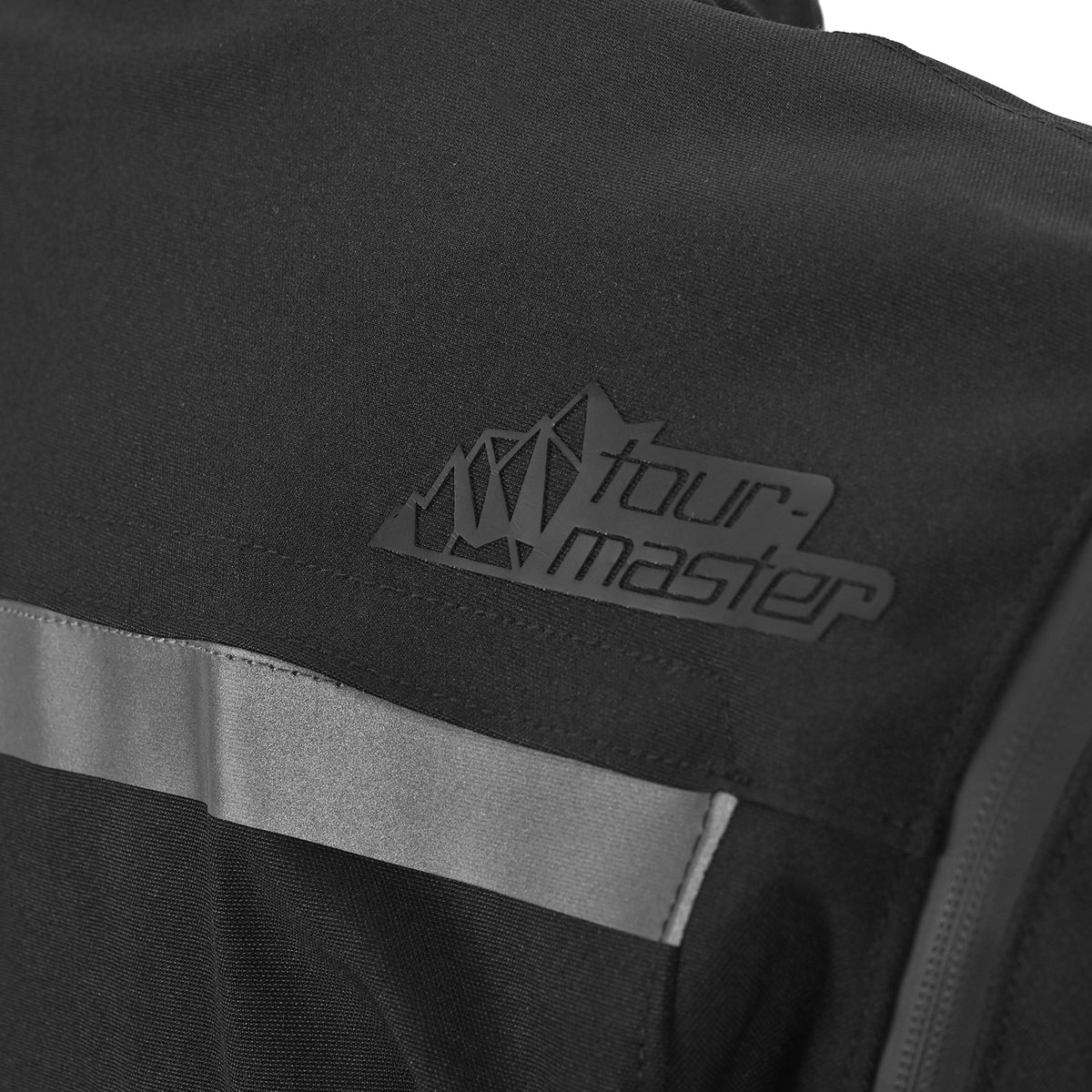 Tourmaster Adventure Lite Jacket in Black, reflective upper back detail