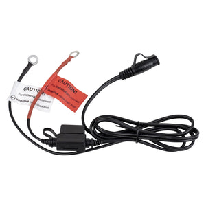 Tourmaster Coax Battery Harness 8763-9901-00, ring terminals, inline fuse holder and capped connector